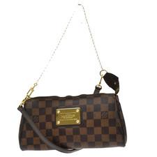 LOUIS VUITTON Damier Eva 2Way Hand Shoulder Bag Brown France N55213 16KB053