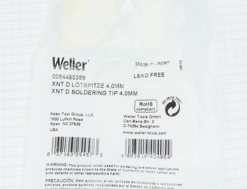 Weller xnt t0054485399 - d,