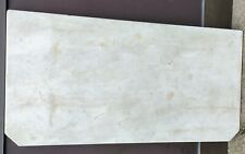 PLAQUE DE MARBRE BLANC VEINE PAN COUPE ANCIEN POUR COMMODE 95/48 CM