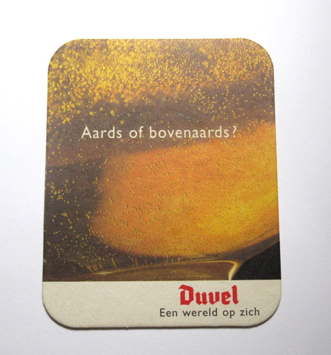 Duvel beer coaster - coaster, vintage