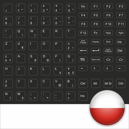 Tastataraufkleber polonais - tastataraufkleber,