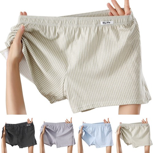 Boxer rayé respirant - , homme