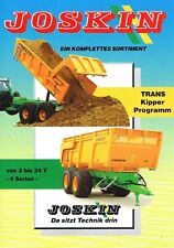 Joskin Tipper, Orig. Programme brochure early 2000s