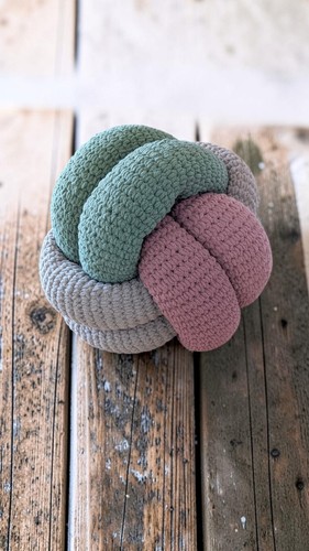 Coussin nœud géant tricolore - nœud,