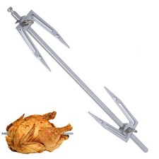 28 cm Grill Fourchette De Poulet Rôti Grill En Acier Inoxydable pour Camping