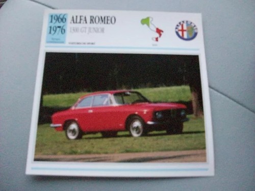 Carte fiche auto - carte, alfa