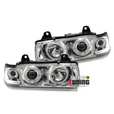 PHARES FEUX AVANTS ANGEL EYES ANNEAUX LED BMW SERIE 3 E36 COUPE CABRIOLET (03299