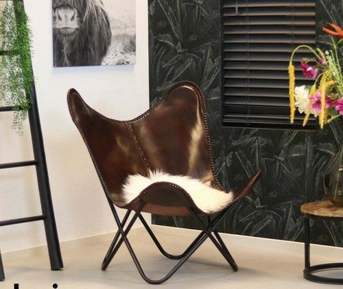 Chaise papillon cuir - chaise,