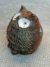 Sculpture chouette hibou grès