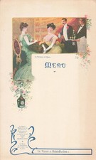 VIEUX PAPIER MENU PUBLICITAIRE