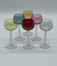 VERRE EN CRISTAL COLORES PIED