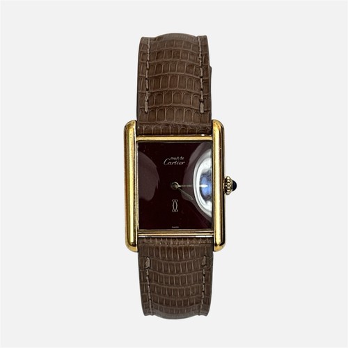 Cartier tank must - tank, burgundy