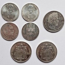 LOT 7x pièce ARGENT 900