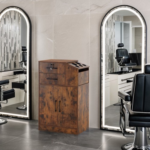 Locking barber station with - station,