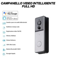 X Vidéophone Sans Fil Wifi Smart Sonnette Intelligente Full HD Alexa Google
