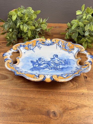 Petit plat ancien faïence - petit, en