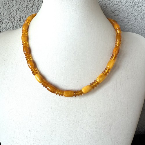 Collier vintage ambre - en,