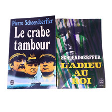Pierre Schoendoerffer Lot 2 Livres Poche Le Crabe-Tambour/L'Adieu au Roi Roman
