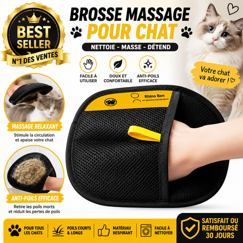 Brosse massage chat - chat, 🐱