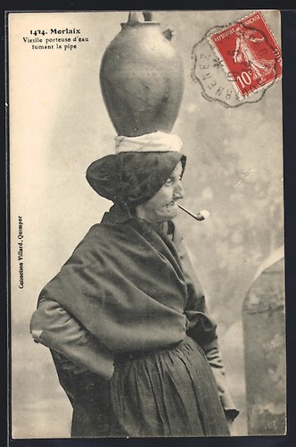 Cpa morlaix vieille porteuse - cpa,