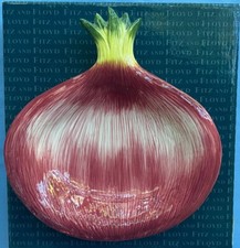 Fitz & Floyd French Market Red Onion Canapé Plate Mint in Box