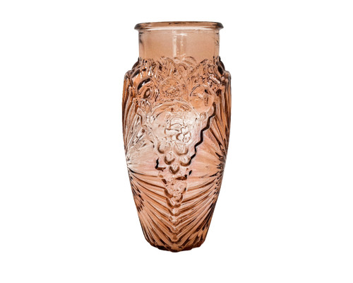 Vase verre moulé décor - en,