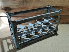 CASIER A BOUTEILLES EN MÉTAL ANCIEN Gravé  SLM 49 CAISSE VIN