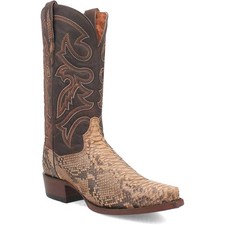 Dan Post Sturgis Sand Python Snake Snip Toe Western Cowboy Boot (US Men Size)
