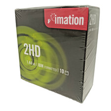 Boîte neuve scellée 10× disquettes Imation 2HD 3.5" 1.44 Mo - IBM New Old Stock