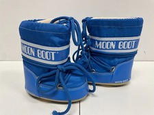 Moon Boot Icon Nylon Bleu EU 19/22 – Bottes Après-Ski Enfant Unisex