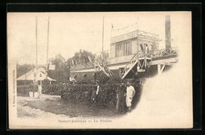 Old postcard Nogent-Joinville, La Péniche 