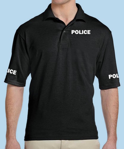 Police classic black - black, polo