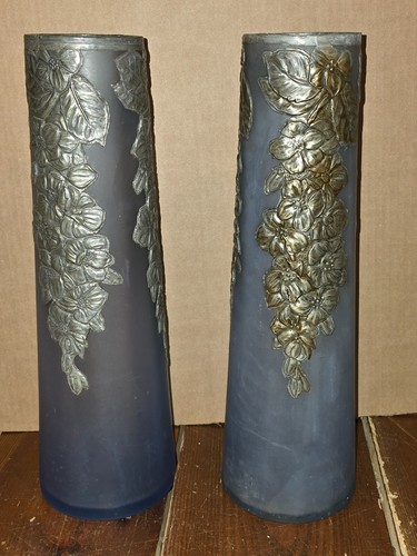 Ancienne paire vases - vases, verre