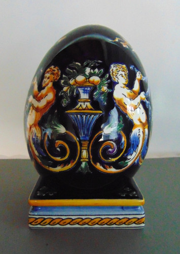 Oeuf faience gien avec - faience,
