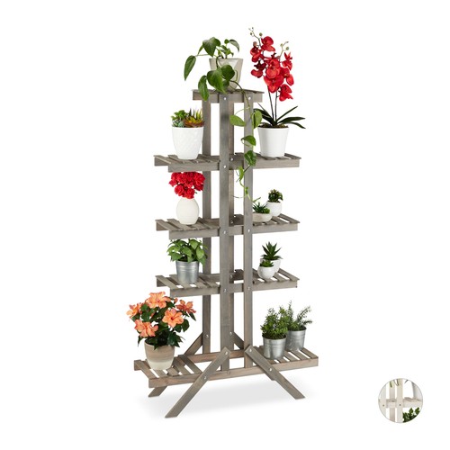 Etagère fleurs bois - fleurs, en