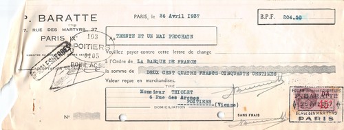 1937 baratte paris - -, m