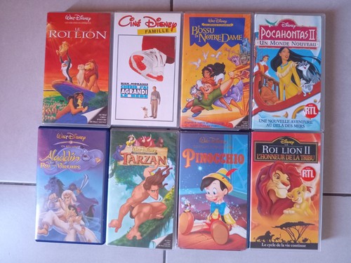 Lot cassettes vidéo vhs - k7,