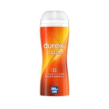 Durex - Gel De Massage Lubrifiant Sensuel À Base D'Eau - 2 en 1 - Aux Extrait...