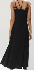 Robe longue évasée noir