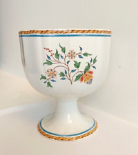 Superbe Coupe sur Pied - Centre de Table en faïence de Gien - Décor Sainfoin