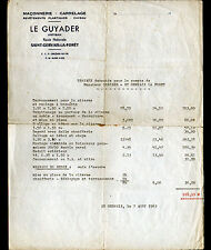 SAINT-GERVAIS-la-FORET (41) MACONNERIE TILES "LE GUYADER" in 1962