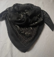Grand Bandana Noir/Ecru