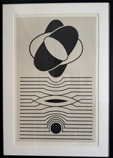 Victor Vasarely - Original Vintage Lithograph - Signed - With Certificate.