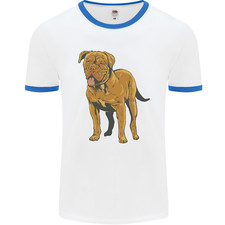 French Mastiff Dogue Bordeaux Dog Mens Ringer T-Shirt