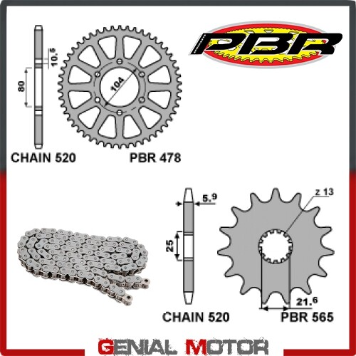Ek1695g kit chaîne - chaîne, pignons