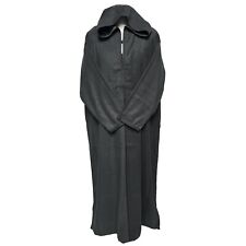 Homme Marocain Laine Mélange Gris Foncé Capuche Long Manche Thobe Juba Djellaba