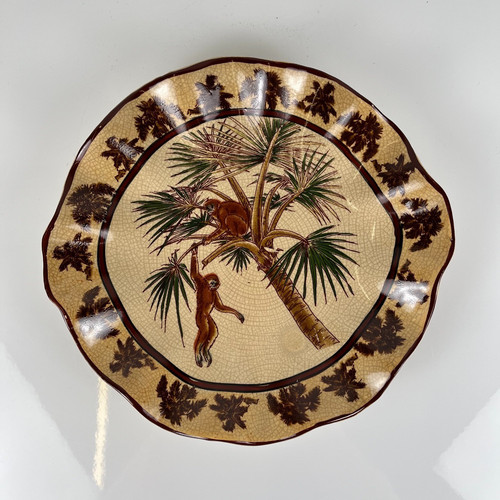Plat faïence craquelée - plat,