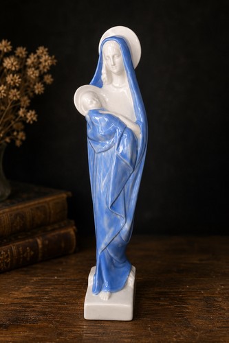 Vierge enfant faïence - vierge, l’enfant