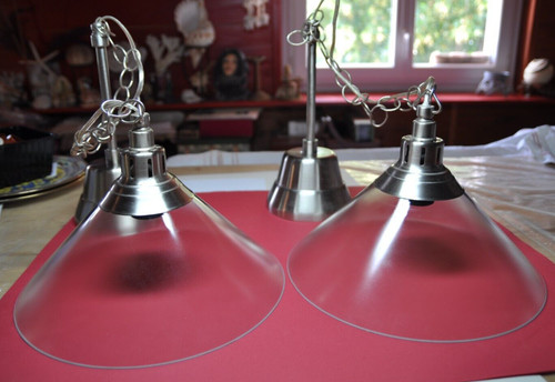 Paire suspensions verre - en,