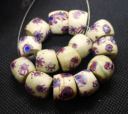 Perles verre murano millefiori - murano,